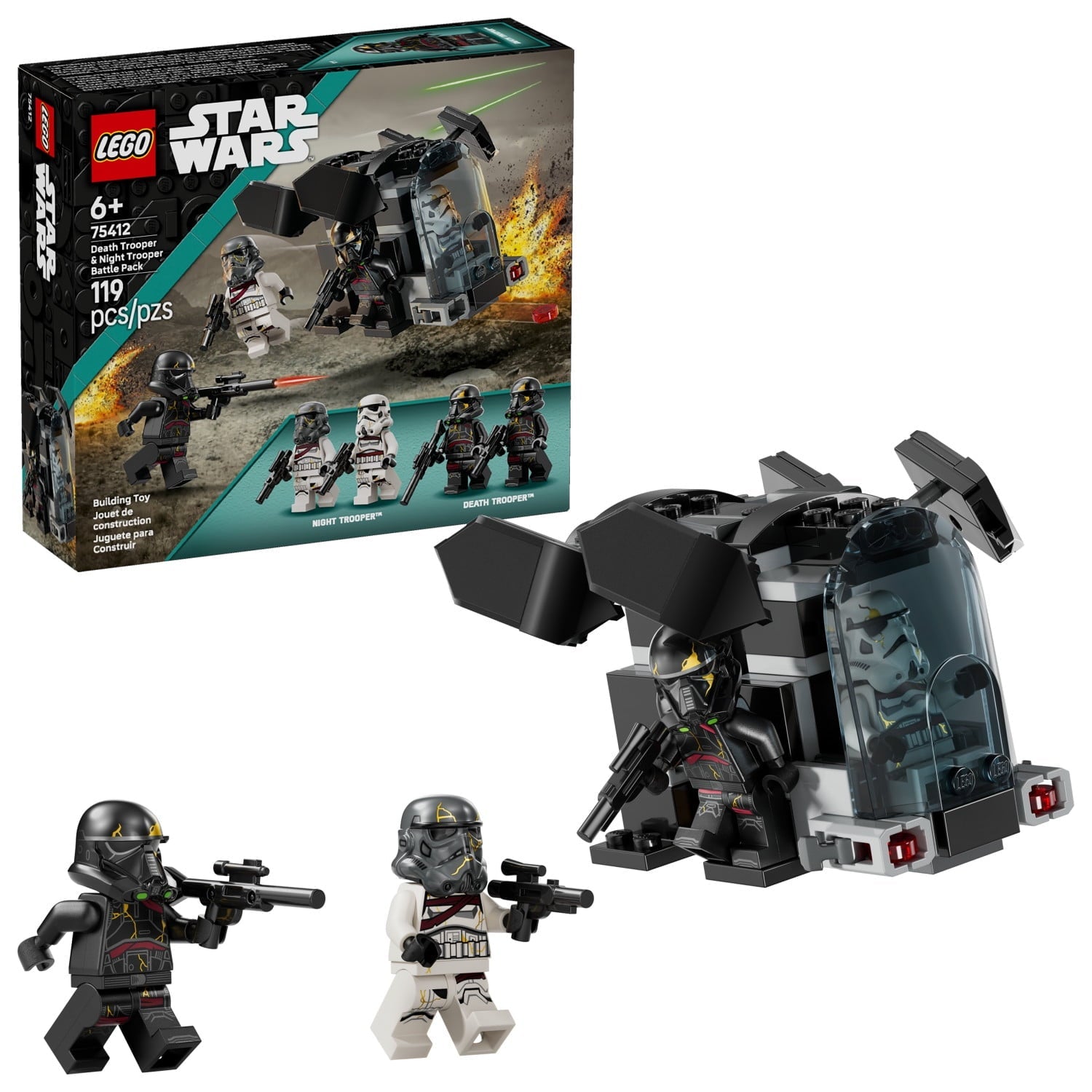 LEGO Star Wars Death Trooper & Night Trooper Battle Pack Kids Toy - Building Set for Pretend Play - Ahsoka Series Model Kit for Boys and Girls, Ages 6+ - Birthday Gift Idea for Movie Fans -75412